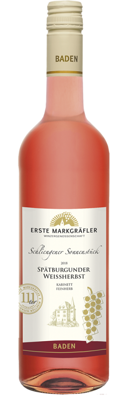 Schliengener Sonnenstück Spätburgunder Weißherbst Baden Kabinett feinherb